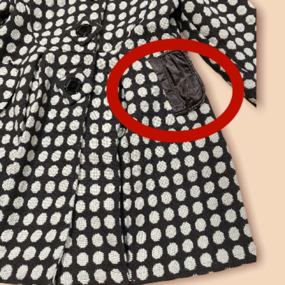 Polkadot Pea Coat - Picture 3 of 9